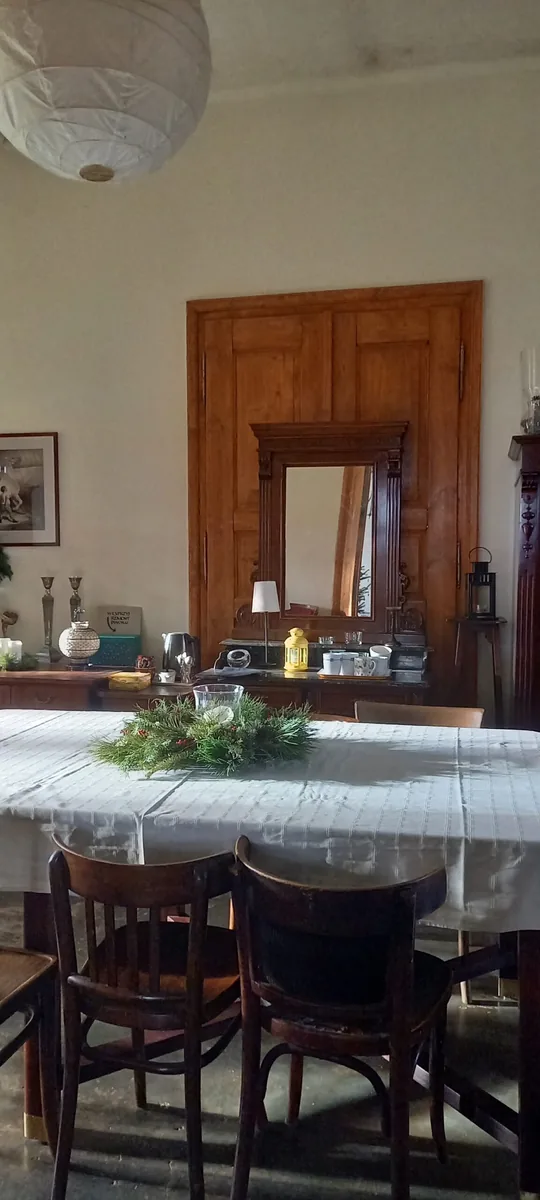 Salon Nowego Dworu z kominkiem