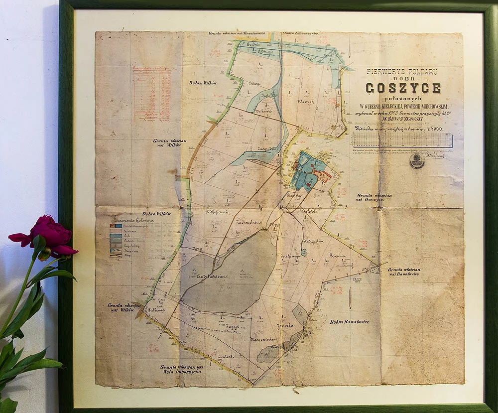 Mapa Goszyc z 1903 roku